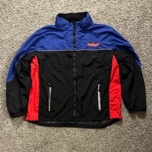 Budweiser Black and Blue Windbreaker Jacket